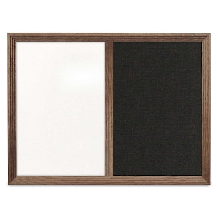United Visual Products Enclosed Corkboard, 1 Door, 60"x36", 4" Fra UV3417-SATIN-MEDGRY